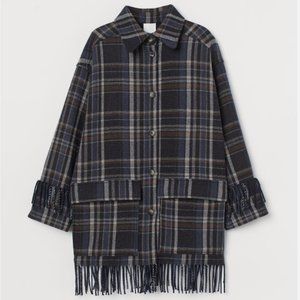 H&M Fringed Shirt Jacket